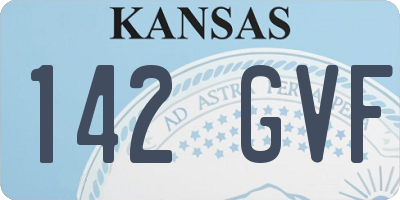 KS license plate 142GVF