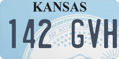 KS license plate 142GVH