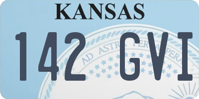 KS license plate 142GVI