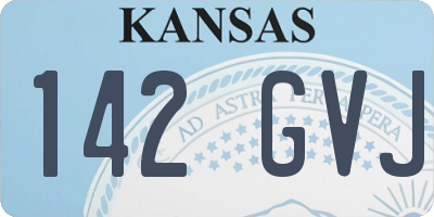 KS license plate 142GVJ