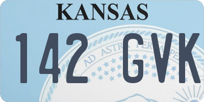 KS license plate 142GVK