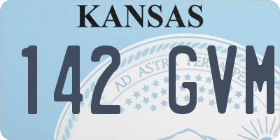 KS license plate 142GVM