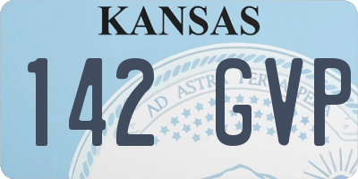 KS license plate 142GVP