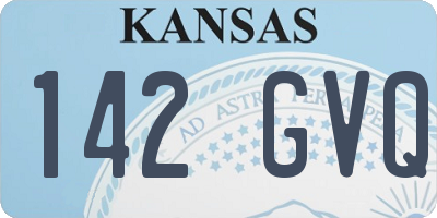 KS license plate 142GVQ