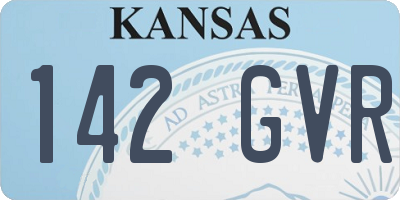 KS license plate 142GVR