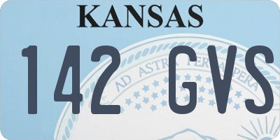 KS license plate 142GVS