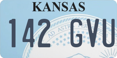 KS license plate 142GVU