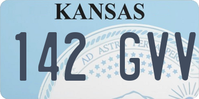 KS license plate 142GVV