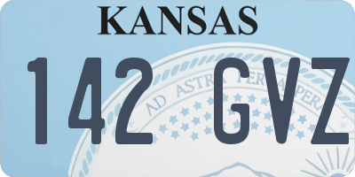 KS license plate 142GVZ