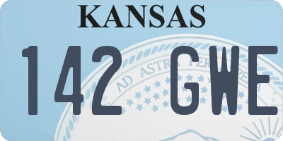KS license plate 142GWE