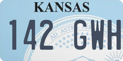 KS license plate 142GWH