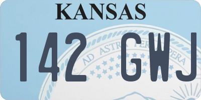 KS license plate 142GWJ