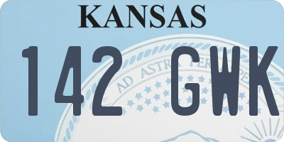 KS license plate 142GWK