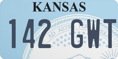 KS license plate 142GWT