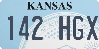 KS license plate 142HGX