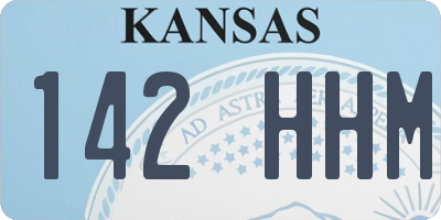 KS license plate 142HHM