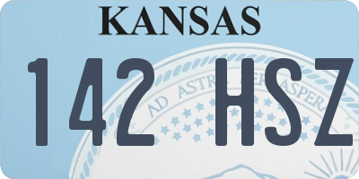 KS license plate 142HSZ