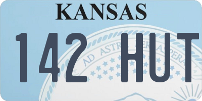 KS license plate 142HUT