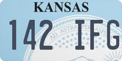 KS license plate 142IFG