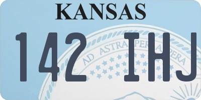 KS license plate 142IHJ