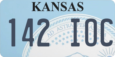 KS license plate 142IOC