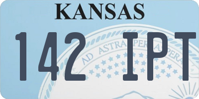 KS license plate 142IPT