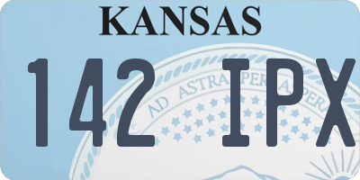 KS license plate 142IPX