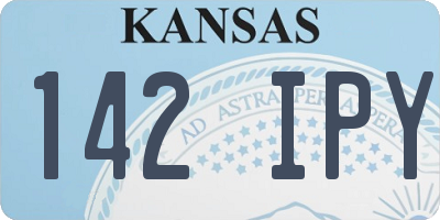 KS license plate 142IPY