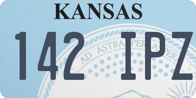 KS license plate 142IPZ