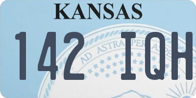 KS license plate 142IQH