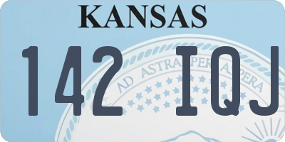 KS license plate 142IQJ