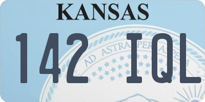 KS license plate 142IQL