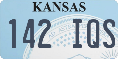 KS license plate 142IQS