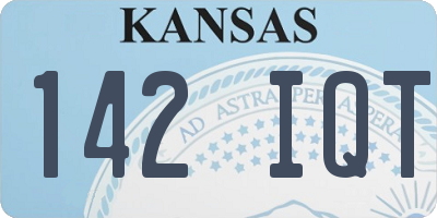 KS license plate 142IQT