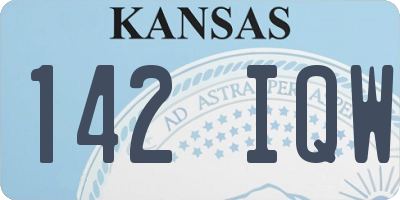 KS license plate 142IQW