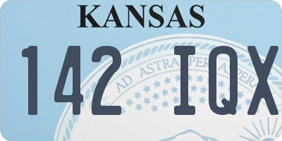 KS license plate 142IQX