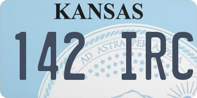 KS license plate 142IRC