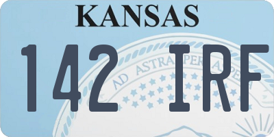 KS license plate 142IRF