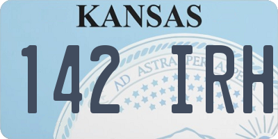 KS license plate 142IRH