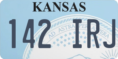 KS license plate 142IRJ