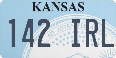 KS license plate 142IRL