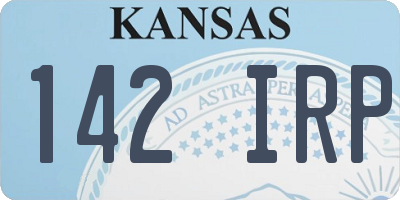 KS license plate 142IRP