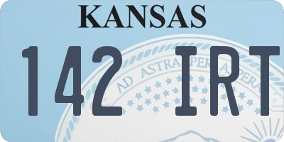 KS license plate 142IRT