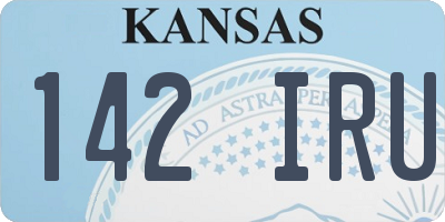 KS license plate 142IRU