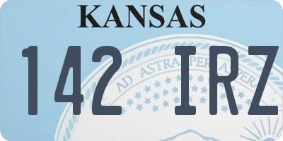 KS license plate 142IRZ