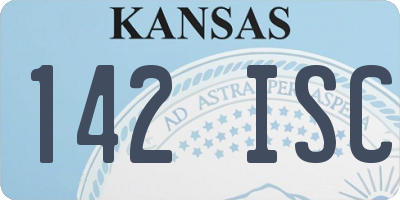 KS license plate 142ISC