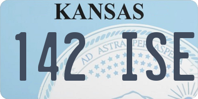 KS license plate 142ISE
