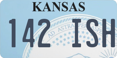 KS license plate 142ISH