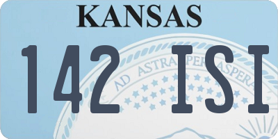 KS license plate 142ISI