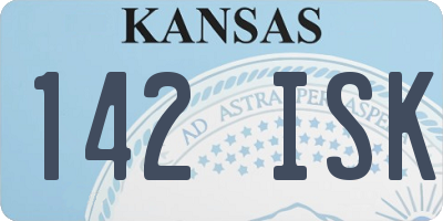 KS license plate 142ISK
